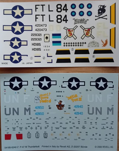 Hasegawa revell decals 1 - revell, 1/72